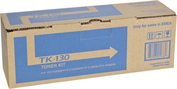 Kyocera TK 130 - musta - alkuperäinen - värikasetti - malleihin Kyocera FS-1028, FS-1128, FS-1300, 1350