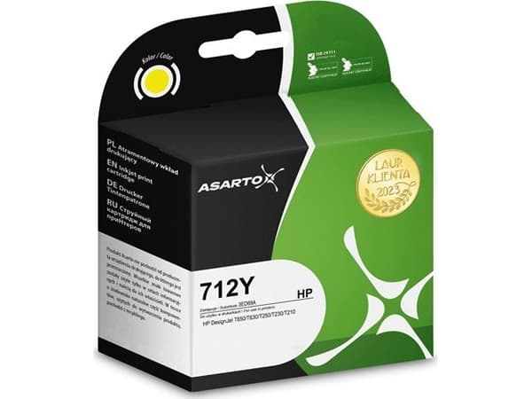 Tusz Asarto Tusz Asarto do HP 712Y | 3ED69A | 29 ml | yellow