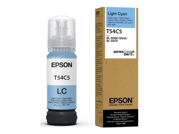Epson T54C - Lys cyan - original - boks - blekkrefill - for SURELAB D570 Professional Minilab, SL-D500