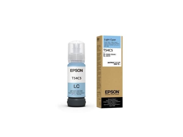 Epson T54C - Lys cyan - original - boks - blekkrefill - for SURELAB D570 Professional Minilab, SL-D500