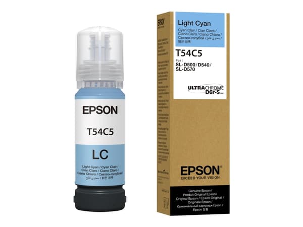 Epson T54C - Lys cyan - original - boks - blekkrefill - for SURELAB D570 Professional Minilab, SL-D500
