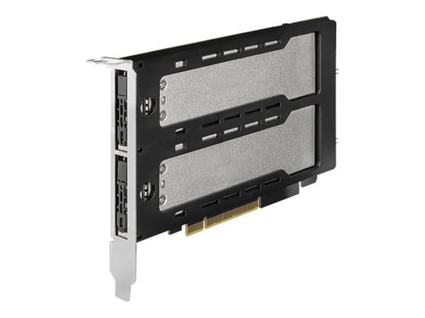 ICY Dock ToughArmor MB842MP-B - Bevegelig lagerrack - 2-brønns avtakbar - M.2 - M.2 NVMe Card - PCIe 4.0 x16 - svart og sølv - for ASUS PRIME B650, P