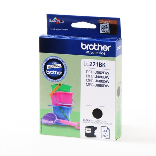 Brother Blekk LC221BK LC-221 Svart