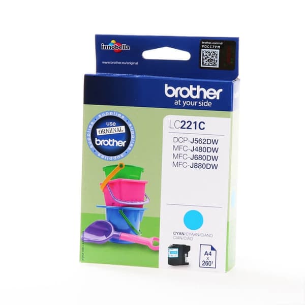 Brother Blekk LC221C LC-221 Cyan
