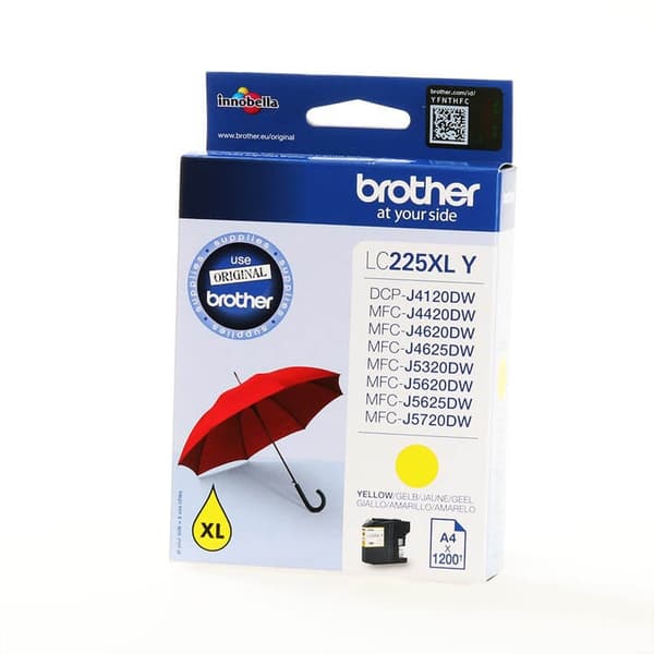 Brother Blekk LC225XLY LC-225XL Gul