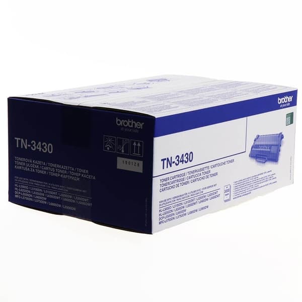 Brother Toner TN3430 TN-3430 Svart