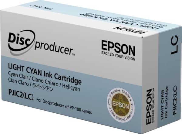 Epson Discproducer PJIC7(LC) - Ljus cyan - original - bläckpatron - för Discproducer PP-100, PP-100AP, PP-100II, PP-100IIBD, PP-100III, PP-100N, PP-1
