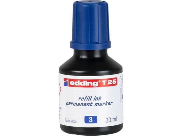 edding T 25 - Blekk - permanent - blå - 30 ml