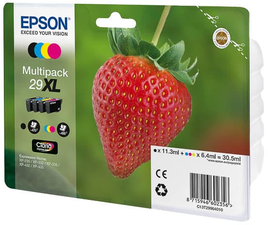 Epson 29XL Multipack - 4-pack - XL - svart, gul, cyan, magenta - original - bläckpatron - för Expression Home XP-235, 245, 247, 332, 335, 342, 345, 4