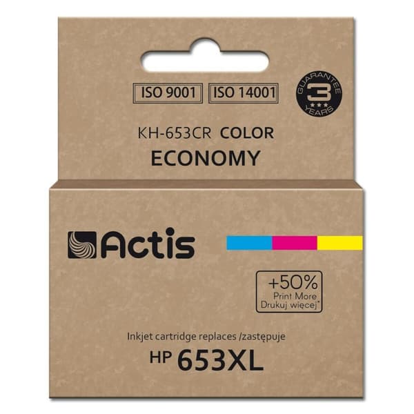 Udskiftningspatroner Actis KH-653CR Gul Cyan Magenta Cyan/Magenta/Yellow
