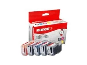 Kores Multi-Pack-blekk for Canon Pixma iP4820/iP4850 Innhold: 1 x PGI-525BK svart (20 ml), 1 x CLI-526 hver (G1513KIT)