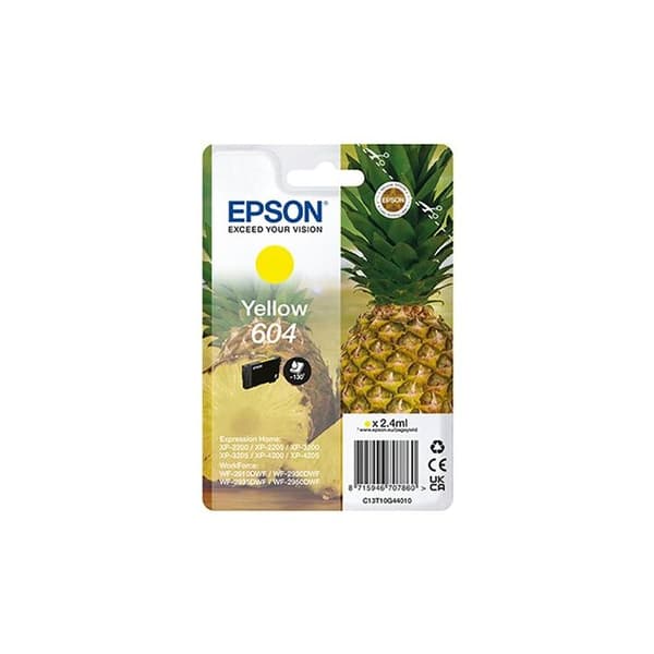 Bläckpatron - 604 - Gul ananas - Standardinnehåll - Originalförbrukningsvara - Gul