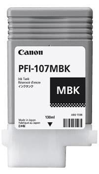 Canon PFI-107 MBK - 130 ml - matsort - original - blækbeholder - til imagePROGRAF iPF670, iPF680, iPF685, iPF770, iPF780, iPF785