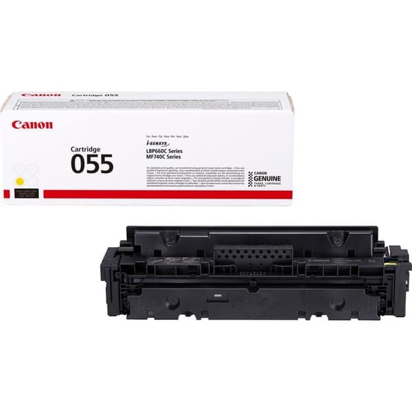 CANON 055 gul tonerkassett för i-SENSYS MF744Cdw, MF742Cdw, LBP663Cdw, LBP664Cx, MF746Cx