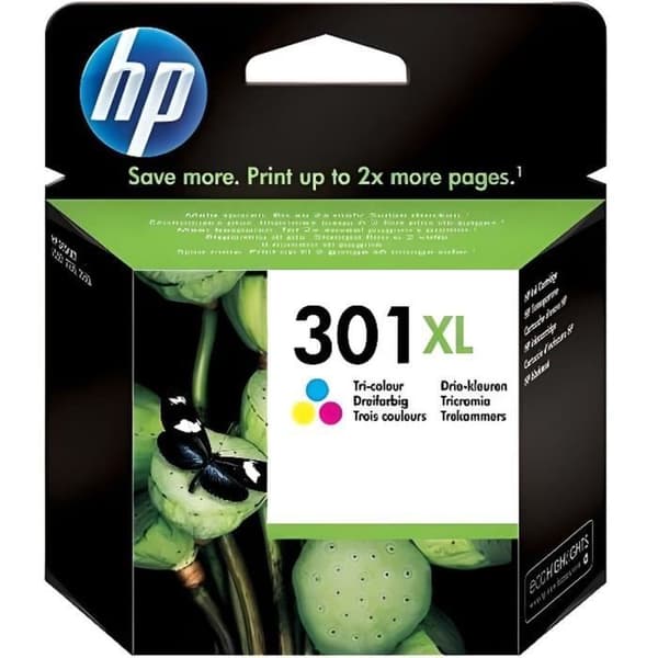 HP 301XL högkapacitets trefärgad originalbläckpatron (CH564EE) för HP Envy 4505 och HP DeskJet