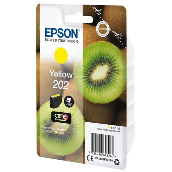 Epson Claria Premium 202 bläckpatron - Gul - Bläckstråle - 300 sidor - 1 förpackning