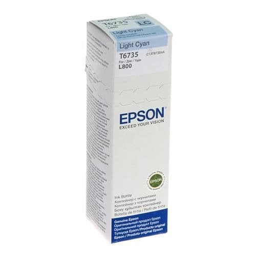 Blå bläckpatron - EPSON - C13T67354A - Ljuscyan - Refill bläck - 70 ml