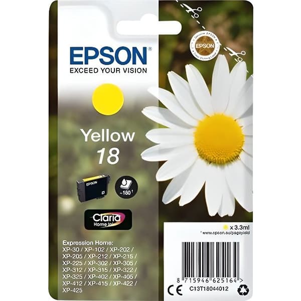 EPSON Bläckpatron T1804 Gul - Daisy (C13T18044012)