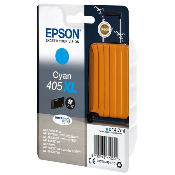 EPSON Singlepack Cyan 405XL DURABrite Singlepack Cyan 405XL DURABrite Ultra Ink