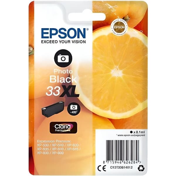 EPSON T3361 XL Photo Black - Orange bläckpatron (C13T33614012)
