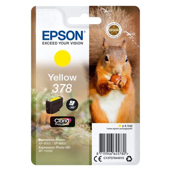 Epson 378 Gul bläckpatron - Claria Photo HD Ink - Standard Yield