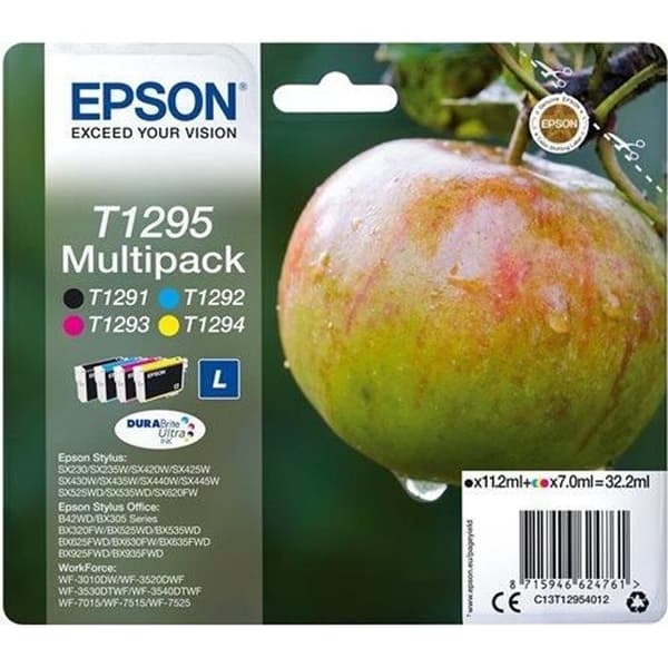 EPSON Multipack T1295 - Apple - Svart, Cyan, Magenta, Gul (C13T12954012)