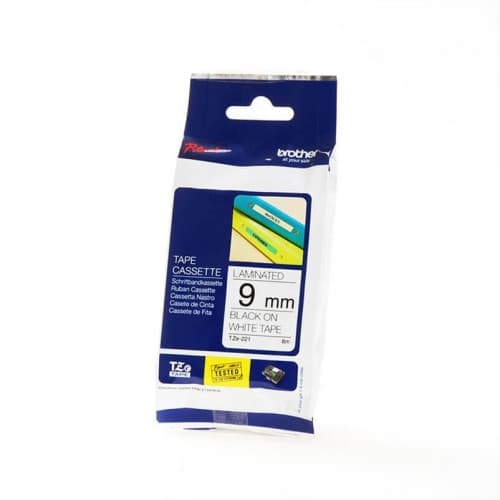 Tape TZE-221 9mm Black on White