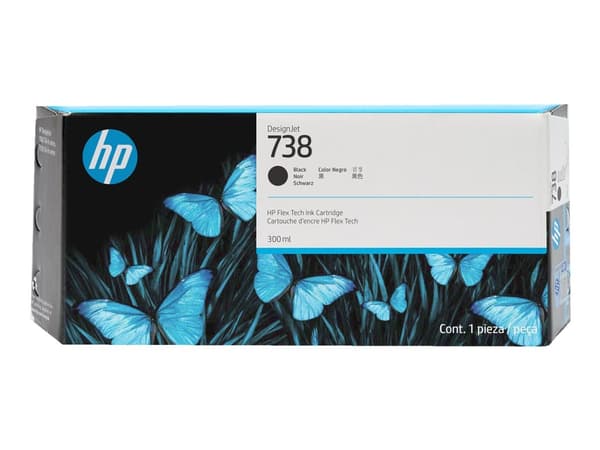 HP 738 - 300 ml - svart - original - DesignJet - bläckpatron - för DesignJet T950