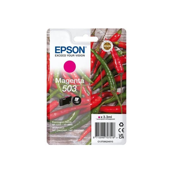 Cartouche bläck 503 - EPSON - Magenta - Kompatibel - Larm under plastförpackning - 1 styck