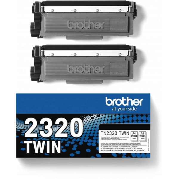 Brother Toner TN2320TWIN TN-2320 Twin-pak Svart