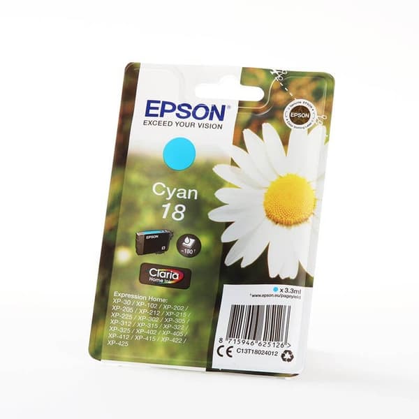 EPSON Bläck C13T18024012 18 Cyan, Daisy