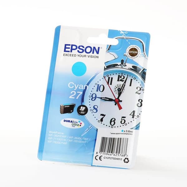EPSON Blekk C13T27024012 27 Cyan Alarm Clock