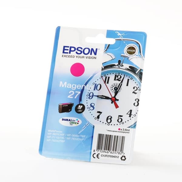 EPSON Bläck C13T27034012 27 Magenta, Väckarklocka