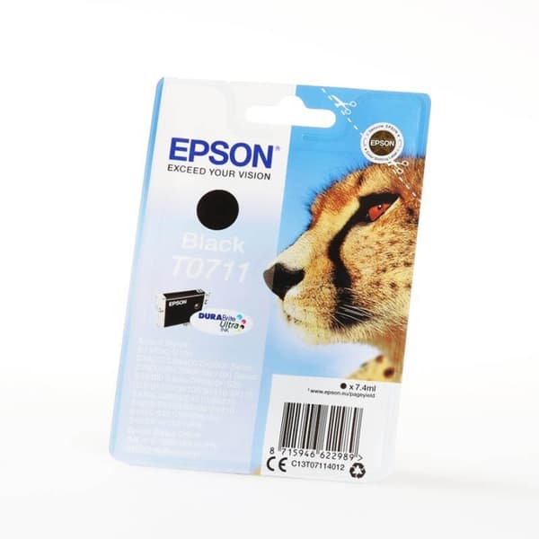 Epson Bläck C13T07114012 T0711 Svart, Cheetah