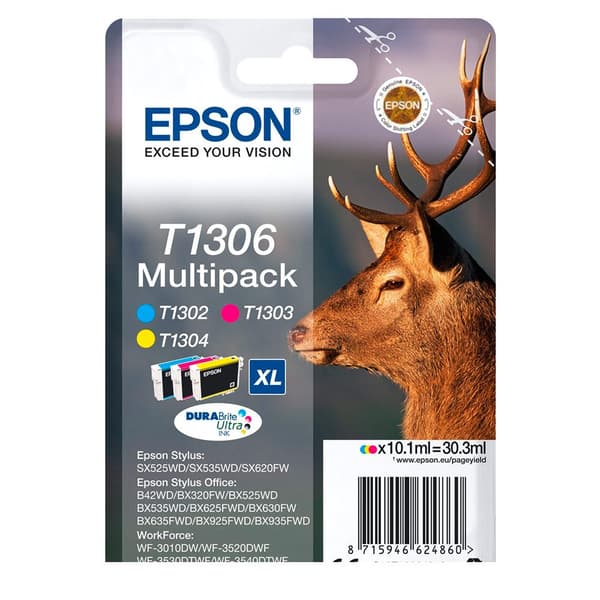 Epson Blækpatron Dura Brite Ultra Multi Pack T 130 T 1306 Flerfarvet