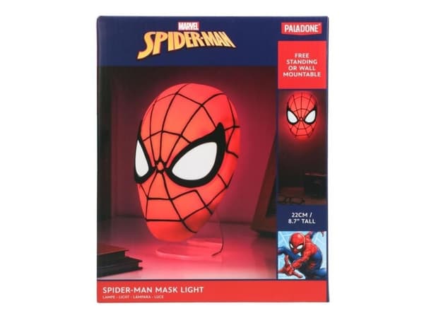 Paladone Spiderman Mask Light, Rød, Hvit, Spiderman, AAA, 222,3 mm, 130,1 mm, 94,6 mm Rød, Hvit