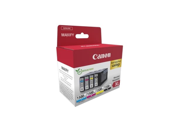 Canon PGI-1500XL BK/C/M/Y Multipack - 4 pakker - XL - svart, gul, cyan, magenta - original - blekktank