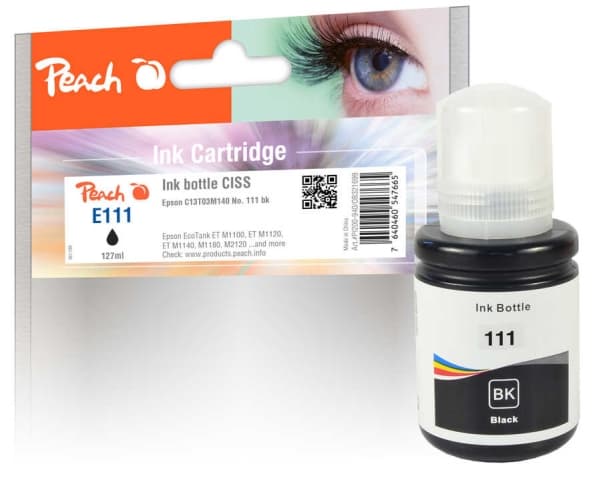 Peach PI200-940, Pigmentbasert blekk, 127 ml, 6000 sider, 1 stykker, Enkeltpakke