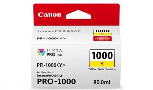 Cartus Cerneala Original Canon Yellow, PFI-1000Y, pentru IPF PRO-1000, , (timbru verde 0.15 lei),NOPP, "0549C001AA"