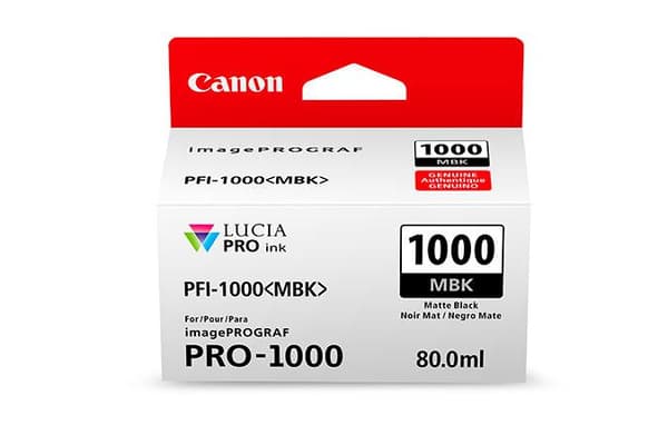 Cartus Cerneala Original Canon Matte Black, PFI-1000MB, pentru IPF PRO-1000, , (timbru verde 0.15 lei),NOPP, "0545C001AA"