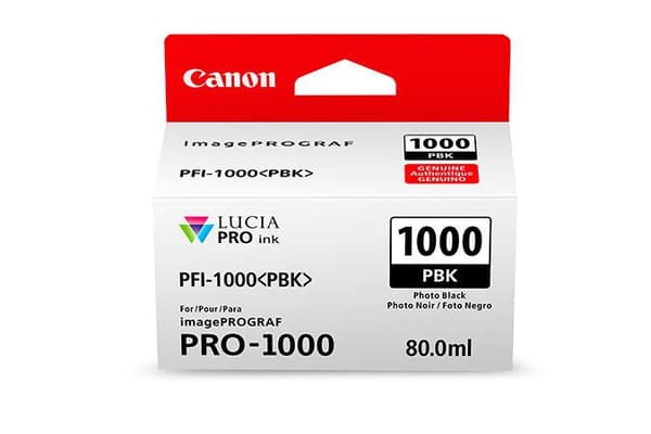 Cartus Cerneala Original Canon Photo Black, PFI-1000PB, pentru IPF PRO-1000, , (timbru verde 0.15 lei),NOPP, "0546C001AA"
