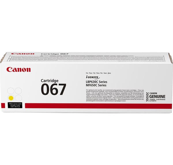 Canon originální toner 067 žlutá pro i-SENSYS MF657Cdw (1250 str.)