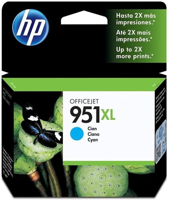 HP (951XL) inkoustová kazeta azurová, CN046AE originál