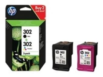 HP 302 2-pack Black/Tri-color Original Ink Cartridges