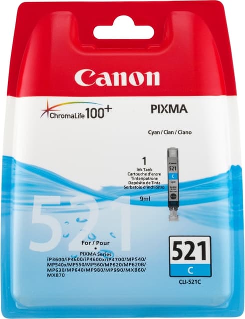 Canon inkoustová náplň CLI-521C/ azurová