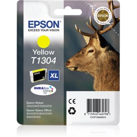 Epson inkoustová náplň/ T1304/ Singlepack DURABrite Ultra Ink/ XL Žlutá