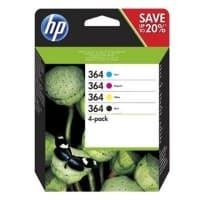 HP 364 Čtyřbalení originálních inkoustových kazet – Černá, azurová, purpurová, žlutá
