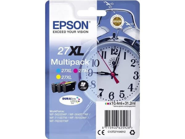 Tusz Epson tusz T2715 / C13T27154010 (cyan, magenta, gul)