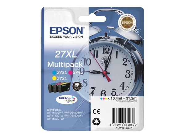 Tusz Epson tusz T2715 / C13T27154010 (cyan, magenta, gul)
