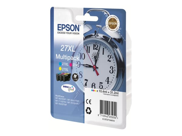 Tusz Epson tusz T2715 / C13T27154010 (cyan, magenta, gul)